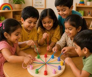 Rainbow Circle Thread Game